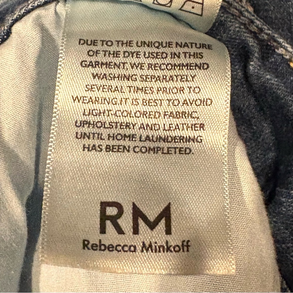 Rebecca Minkoff Blue Flare Wide leg High Waist Jeans Size 16 - Picture 9 of 10